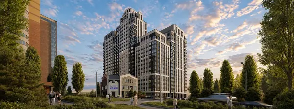 Рендер ЖК Бережно