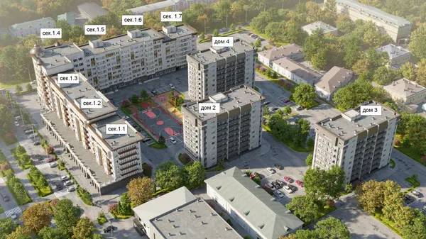 Рендер ЖК Евпатория Парк