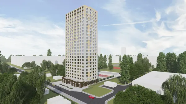 Рендер ЖК Дом в г. Екатеринбург (СЗ ЖК Тишина-2)