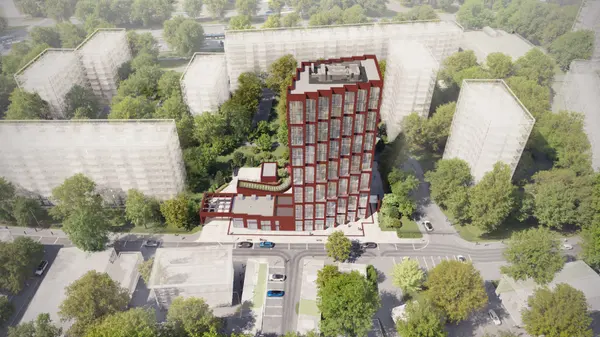 Рендер ЖК Зиккурат Преображенский