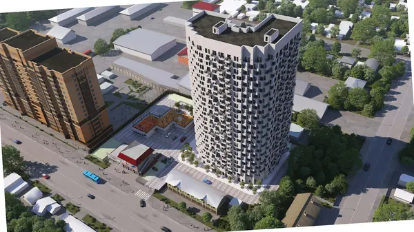 Рендер ЖК Дом в г. Новосибирск (СЗ Дуэт)