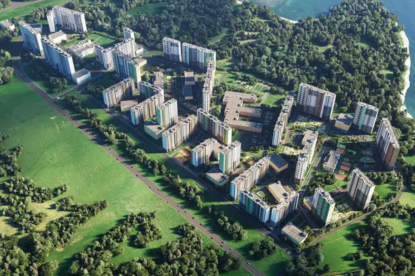 Рендер ЖК Цветной город